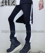 S-4XL ! Men's new fashion male dj bigba ng gd patchwork black white suit trousers pants costume plus size stage singer costumes 2024 - buy cheap