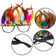 Halloween Party Glasses Colorful Novelty Feather Photo Funny Eyeglasses Props Glasses for Christmas Cosplay Party 2024 - buy cheap