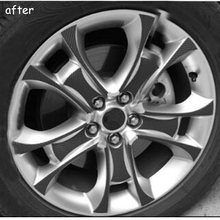 Adesivo de fibra de carbono para aro de roda, adesivo preto, decoração, 18 polegadas, para ford kuga, escape, estilo do carro 2024 - compre barato