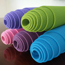 TPE Yoga Mat For Beginners Anti Slip sport mat non slip fitness mat with yoga rope gym mat 183*61cm*8mm 2024 - buy cheap
