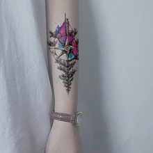 Водостойкая Временная тату-наклейка, компас, дерево, роза, цветок, тату флэш-тату, искусственная татуировка для мужчин и женщин 2024 - купить недорого