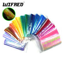 Wifreo 5bags X 15cmX110cm Holographic Flash Film Durable Sabiki Fish Skin Film Assit Hook Wing Shrimp Fly Tying Material 2024 - buy cheap