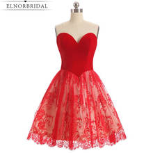 Short Red Cocktail Dress 2021 Sweetheart Lace Homecoming Dresses Special Occasion Mini Prom Gowns Free Shipping 2024 - buy cheap