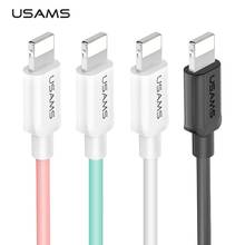 USAMS Light to usb кабель для передачи данных 2A кабель для быстрой зарядки для освещения к USB кабель для iPhone x 8 7 6s 5S телефон iOS 11 10 9 2024 - купить недорого