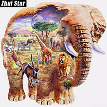 New 5D DIY Diamond Painting Elephant Zoo Embroidery Full Square Diamond Cross Stitch Rhinestone Mosaic Painting Home decor Gift 2024 - buy cheap
