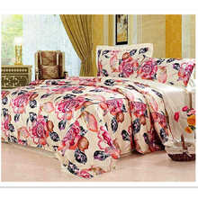 Conjunto de cama de seda 100%, 4 peças, cor floral, seda, luxo, estampa pura, macia, fronha, lençol plano, capa de edredom ls2107 2024 - compre barato