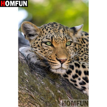 HOMFUN Full Square/Round Drill 5D DIY Diamond Painting "Animal leopard" Embroidery Cross Stitch 3D Home Decor Gift A17671 2024 - buy cheap