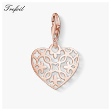 Colgante de adorno de corazón para niña y mujer, joyería de plata de ley 925, regalo romántico de plata, compatible con pulsera, bolso de collar, novedad de 2019 2024 - compra barato