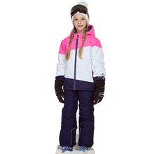 Trajes de esquí para niña, Parkas con capucha de lana, conjuntos de nieve para niños, conjuntos de ropa para niños al aire libre, conjuntos de ropa a prueba de viento 2019 2024 - compra barato