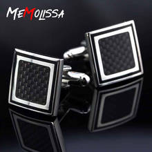 MeMolissa Luxury Wedding/Party/Business gift Black Square Cufflinks for mens Brand cuff buttons High Quality abotoaduras Jewelry 2024 - buy cheap