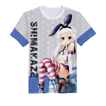 Brdwn Kantai Collection Shimakaze Harbour Kashima Graf zeppelin Hoppou seiki Casual Cosplay T-Shirt short sleeve Tee Top 2024 - buy cheap