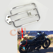 Motorcycle Rear Chrome Plated Luggage Rack Solo Seat For Harley Sportster 883N 1200 XL 2004-2014 2024 - buy cheap