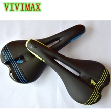 Mountain road bike leather saddle SAD-3255N comfortable riding 273*140mm breathable shock absorption 7-color saddle bicycle part 2024 - buy cheap