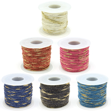 1.5mm Nylon Thread with Metallic Cord for Bracelets Beading Necklace DIY Jewelry Accessories Making, 1.5mm, about 100m/roll 2024 - buy cheap