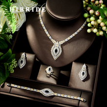 HIBRIDE Super Luxury 4PCS African Necklace Zircon Jewelry Sets for Women Wedding Indian Nigerian Party Jewelry Bijoux N-84 2024 - buy cheap