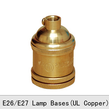 Vintage Edison Bulb Lamp Holder Copper Brass Lamp Socket E26 E27 250V UL Top Quality Pendant light Lamp Bases 2PCS/Lot 2024 - buy cheap