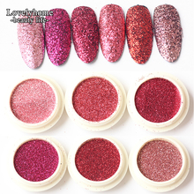 6 Boxes/Pack Red Pink Series Color Nail Glitter Powder Starry Dust Nail Polish Beauty Makeup Eyeshadow Glitters 2024 - buy cheap