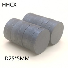 50 Pçs / LOTE ferrite Ímã de 25*5 Y30 permanente Ímãs de 25x5 alto-falante redondo preto disco Ímã de 25 x 5 mm 2024 - compre barato