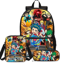 Cartoon Beyblade Burst Game 3D Print 3pcs/Set Students Backpack Pencil Bag Men Bookbags School  Bags For Girls Boys Kids Bagpack 2024 - buy cheap