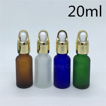 Travel Bottle 12pcs 20ml Amber Green Blue Transparent Frosted Glass Essential Oil bottle,20cc Glass Perfume Dropper Bottle 2024 - buy cheap