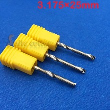 5pcs 1/8" High Quality AAA Cnc Bits Single Flute Spiral Router Carbide End Mill Cutter Tools 3.175 x 25mm 2024 - buy cheap