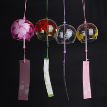 Sino de vidro estilo japonês, sinos de vento para pendurar em sala, decoração decorativa mayitr 4 estilos 2024 - compre barato