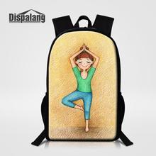 Cute Yoga Girl Print Children School Bags Casual Bookbags for Teens Girls Cartoon Backpack Lightweight Travel Bagpack Back Pack 2024 - buy cheap