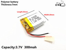 Batería de iones de litio 3,7 polímero para juguete, Banco de energía, GPS,mp3,mp4, 300 V, 702025 mAH, buena calidad, 1 unids/lote 2024 - compra barato