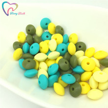 Silicone Lentil Beads 50 PCS Baby Teething Silicone Beads BPA Free Baby Teethers Pendant Shower Gifts Infants Tooth Nursing Toys 2024 - buy cheap