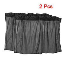 SODIAL(R) 2 Pcs Suction Cup Black Mesh Window Curtains Car Sun Shade 80 cm x 51 cm 2024 - buy cheap