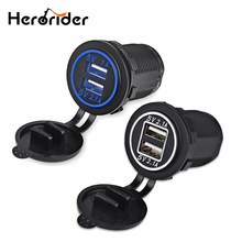 Car Charger USB Auto Waterproof Dual USB Charger 2 Port Power Socket 5V 3.1A 4.2A Cigarette lighter, universal Car charger, motorcycle USB Charger adapter, Car Charger 3.1 amp 2024 - buy cheap