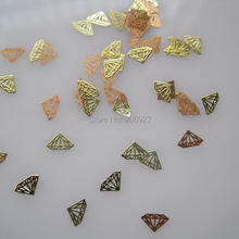 Adesivo anti-adesivo para arte em unhas, adesivo de metal com diamantes e dourados, 100 peças 2024 - compre barato
