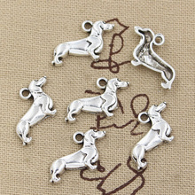 15pcs Charms Dog Dachshund 20x15mm Antique Making Pendant fit,Vintage Tibetan Bronze Silver color,DIY Handmade Jewelry 2024 - buy cheap