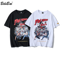 Bolubao-camiseta masculina de algodão, estampa, camiseta para homens, hip hop, moda urbana 2024 - compre barato