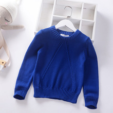 Однотонные элегантные теплые свитера для мальчиков, вязаный детский пуловер с длинными рукавами, детская одежда из хлопка, теплая зимняя и осенняя одежда 2024 - купить недорого