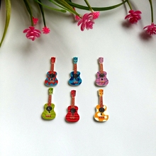 Hot 150pcs Mixed color Wood Buttons guitar Pattern Decoration Buttons 2 Holes Sewing Accessories botones for Craft DIY Scrapbook 2024 - buy cheap