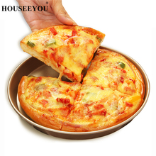 8 Inch Non Stick Round Pizza Baking Pans Golden Deep Pizza Bake Tray Dish Oven Mold Bread Cake Home Kitchen Accessories 2024 - buy cheap