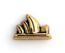 20 Pçs/lote Sydney Opera House DIY Liga da Cor do Ouro Pingente de Medalhão Flutuante Encantos Fit Para Medalhão de Memória Magnética 2024 - compre barato