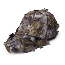 3D Unisex Camouflage Bionic Leaf Hat Hunting Jungle Woodland Fishing  Camo Sniper Archery Cap Adjustable 2024 - buy cheap