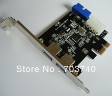 Pci-e USB 3.0 NEC720201 чипсет 2 порт 20-Pin коннектор управление карта адаптер w / molex электропитание коннектор 2024 - купить недорого