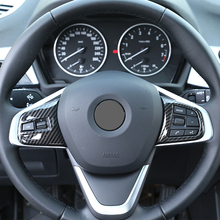 Накладка на кнопку рулевого колеса из углеродного волокна для BMW 2 серии 218i F45 F46 X1 F48 2016 2017 ABS хром для BMW X2 F47 2018 2024 - купить недорого
