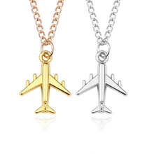 Airplane Necklaces & Pendants colourAir Plane Pendant Aircraft Choker Necklace For Women Men Handmade DIY Jewelry Dropshipping 2024 - buy cheap