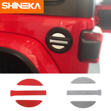 SHINEKA Car Stickers Fuel Tap for Jeep Wrangler jl accessories 2018 Aluminum Alloy 3D Tank Cover Sticker for jeep jl wrangler 2024 - buy cheap