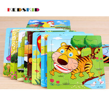 Wooden 3D Puzzle Jigsaw Wooden Toys For Children Cartoon brain teaser Puzzles Intelligence Kids montessori Educational Toy Toys 2024 - buy cheap