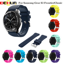 BEHUA-Correa de silicona suave para reloj Gear S3 Classic/ Frontier, pulsera de repuesto para Samsung Gear S3, 22mm 2024 - compra barato