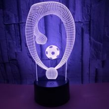 Lámpara de mesa táctil con Usb, luz de noche de ilusión 3D de gimnasia de animadoras de fútbol, 7 colores cambiantes, decoración del hogar, regalo 2024 - compra barato