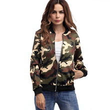 2018 Fashion Bomber Jacket Women Casual Camouflage Jacket Female Coats Long Sleeve Comfortable Windbreaker Thin Slim Outerwear 2024 - buy cheap