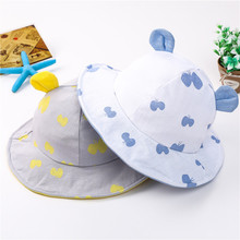 2019 Cute Summer Outdoor Baby Girls Hats Cotton Sun Cap Dots Print Beach Bucket Hats Headwear Caps Brim Sun Hat For Infant 2024 - buy cheap