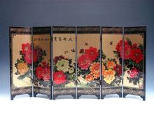 China  Gorgeous lacquer Folding Screen- Good Luck Blossom 2024 - buy cheap