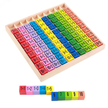 Baby Wooden Toys 99 Multiplication Table Math Toy 10*10 Figure Blocks Baby Learn Educational Montessori Gifts 2024 - buy cheap